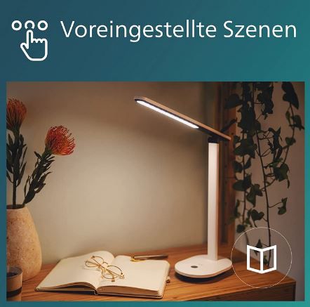 Philips Ivory LED Schreibtischleuchte, 5W, 2.700 5.500K für 28,98€ (statt 44€)