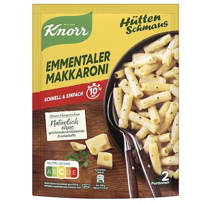 Knorr Hüttenschmaus Emmentaler Makkaroni für 0,79€ (statt 1,59€)