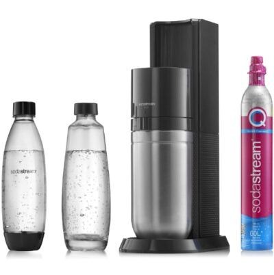 Sodastream DUO Titan – 1 Kunststoff- & 3 Glasflaschen + Zylinder für 98€ (statt 116€)