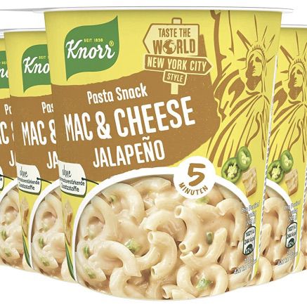 8x Knorr Pasta Snack Mac & Cheese Jalapeño (je 62g) für 8,27€ (statt 12€)