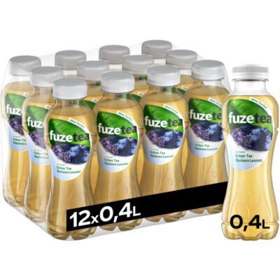 12er Pack Fuze Tea Grüner Tee Blaubeere Lavendel, 400ml ab 8,99€ (statt 14€)