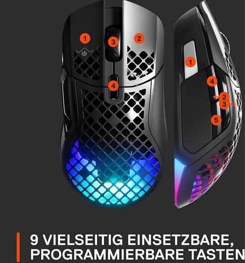 Steelseries Aerox 5 Wireless Gaming Maus mit 18K DPI für 69€ (statt 85€)