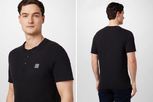 s.Oliver T Shirt mit Henley Ausschnitt für 13,93€ (statt 20€)