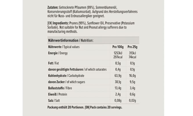 500g by Amazon Pflaumen getrocknet & entsteint ab 4,67€