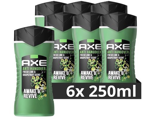 6x AXE 3 in 1 Duschgel & Shampoo Anti Hangover für 12,61€ (statt 15€)