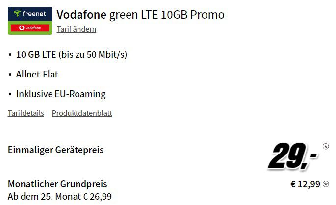 Samsung Galaxy S21 FE für 29€ + Vodafone Allnet 10GB 12,99€ mtl. + Disney+ Gratis