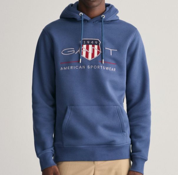 GANT Archive Shield Hoodie in Blau ab 62€ (statt 79€)