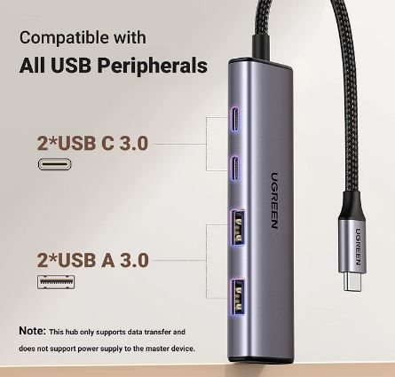 Ugreen USB C & USB A Hub für 14,39€ (statt 18€)