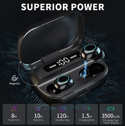 zivsivc In Ear Bluetooth Kopfhörer mit Ladecase für 12,49€ (statt 25€)   Prime