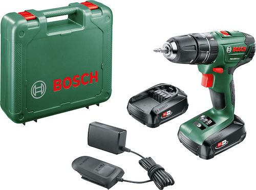 Bosch PSB 1800 LI 2 Akku Bohrschrauber 18V + 2 Akkus + Koffer für 54,98€ (statt 80€)