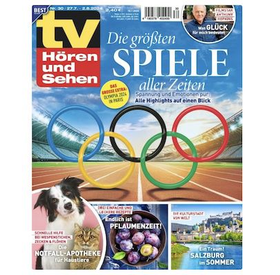 26 Ausgaben TV Hören & Sehen für 74,10€ + Prämie: 70€ Gutschein