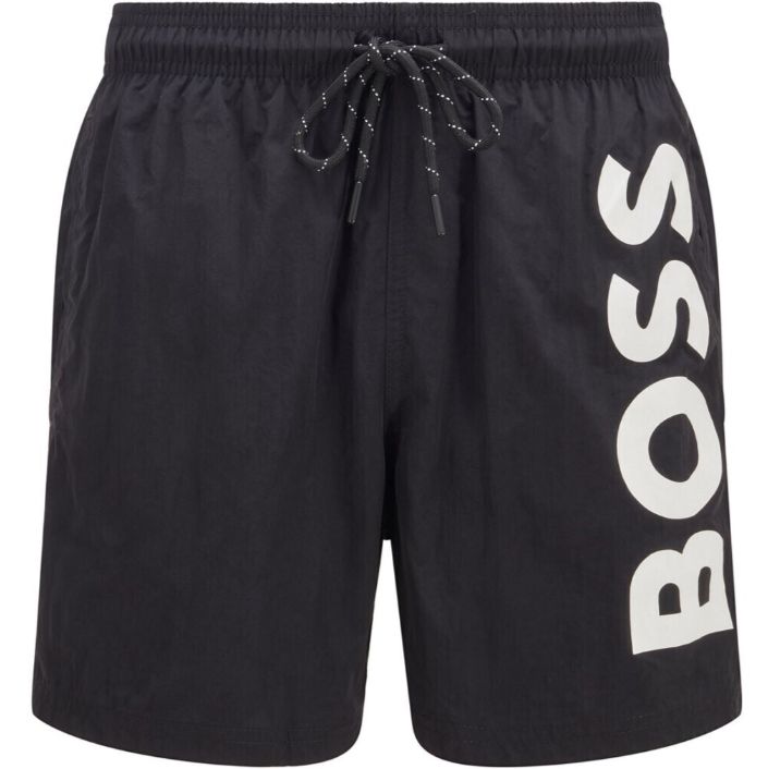 BOSS Octopus Badehose mit Label Print in Schwarz o. Blau für 40,94€ (statt 50€)