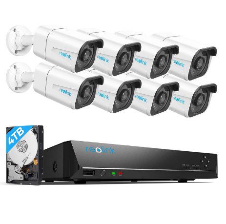 8x Reolink 4K PoE IP Überwachungskamera + 4TB HDD NVR für 699,99€ (statt 800€)