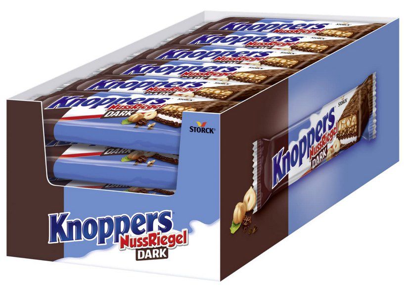 24er Pack Knoppers NussRiegel Dark á 40g für 9€ (statt 13€)