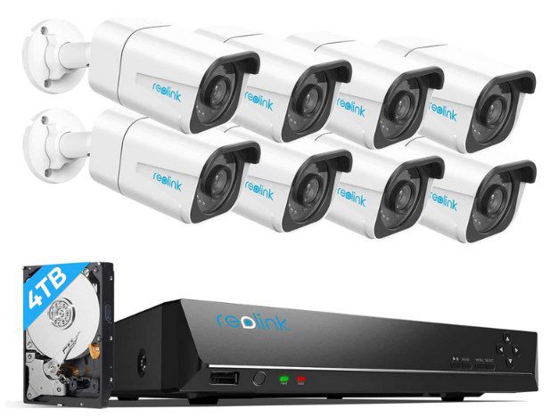 8x Reolink 4K PoE IP Überwachungskamera + 4TB HDD NVR für 699,99€ (statt 800€)