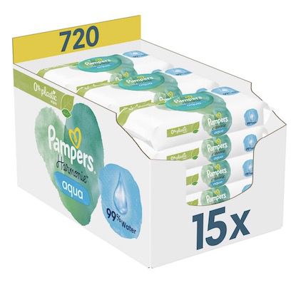 👶 720er Pack Pampers Harmonie Aqua Baby Feuchttücher ab 18,32€ (statt 24€)