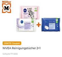 Couponplatz: 2x NIVEA Reinigungstücher kaufen und 1x gratis dazu