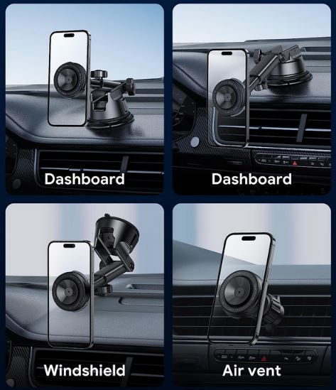 Car Dash & Windshield Mount für MagSafe - Handyhalterung, USB Adapter