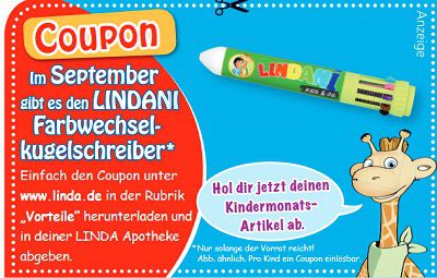 Linda-Apotheken: LINDANI Farbwechselkugelschreiber für Kinder GRATIS