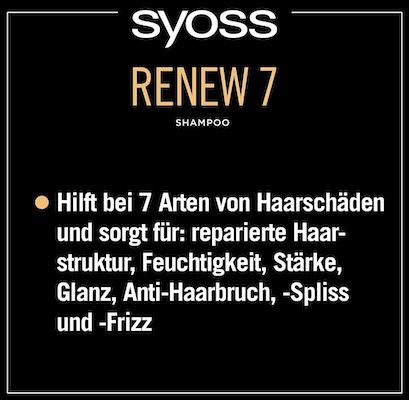 440 ml Syoss Shampoo Renew 7 Haarshampoo für 2€ (statt 2,79€)