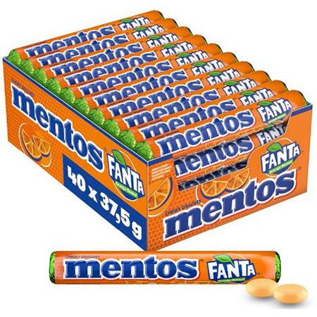 40er Pack Mentos Fanta Dragees, Frucht-Bonbons à 37,5g ab 15,99€ (statt 24€)