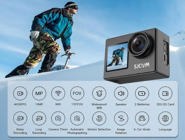 SJCAM Upgraded SJ4000 4K Action Kamera Set für 44,99€ (statt 90€)