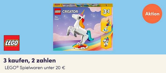 MyToys: 3 LEGO Sets unter 20€ Kaufen und nur 2 Zahlen