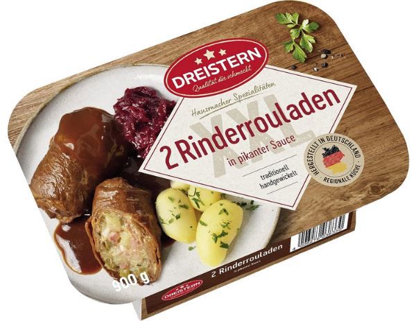 Dreistern 2 Rinderrouladen, 900g ab 8,24€ (statt 11€)