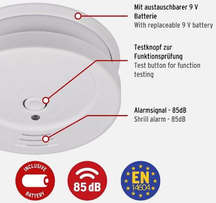 Brennenstuhl RM C 9010 Rauchmelder EN 14604 für 5,93€ (statt 10€)