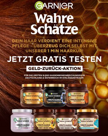 Garnier Wahre Schätze 1 Minute Haarkur gratis ausprobieren