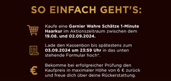 Garnier Wahre Schätze 1 Minute Haarkur gratis ausprobieren