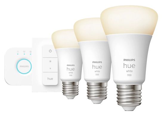 💡 3er Pack Philips Hue White E27 + Bridge + Dimmschalter ab 59,99€ (statt 79€)