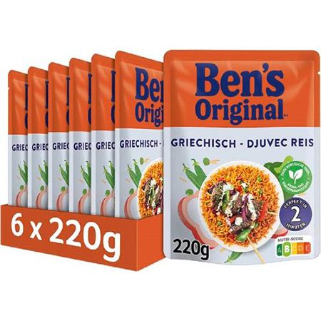 🍚 6x Bens Original Express Reis Griechisch, je 220g ab 7,55€ (statt 14€)