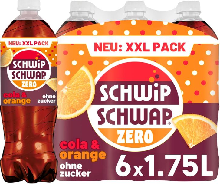 6x 1,75 L Schwip Schwap ohne Zucker für 9€ + Pfand (statt 11€)