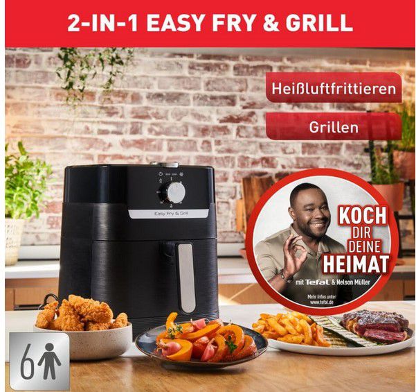 Tefal EY5018 Easy Fry & Grill Classic Heißluftfritteuse für 70,49€ (statt 89€)