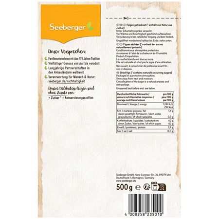 7er Pack Seeberger Delikatess Feigen, 500g ab 32,72€ (statt 59€)