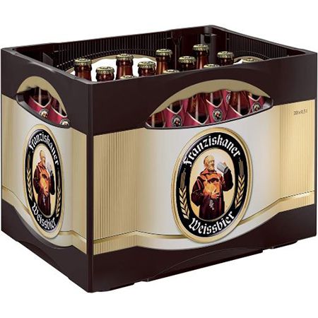 20er Kiste Franziskaner Hefe Weissbier Dunkel, 0,5L ab 17,19€ (statt 20€)