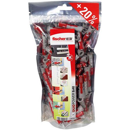 120er Pack fischer DuoPower Big Pack 8 x 40 für 10,99€ (statt 17€)