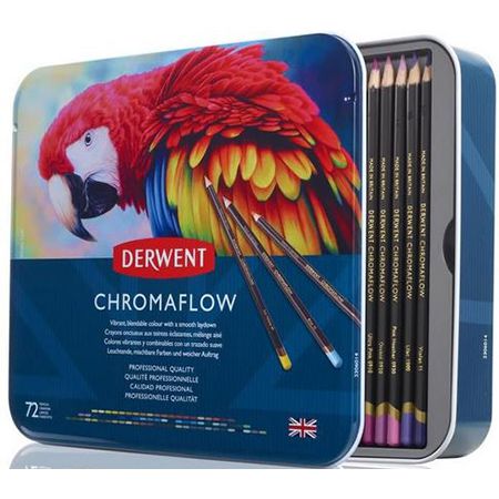 72er Pack Derwent Chromaflow Buntstifte Set in Metallbox für 72,75€ (statt 85€)