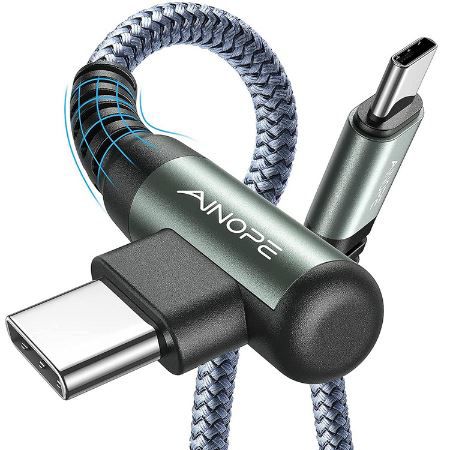 AINOPE USB-C Kabel mit L-Stecker, 60W für 4,49€ (statt 9€)