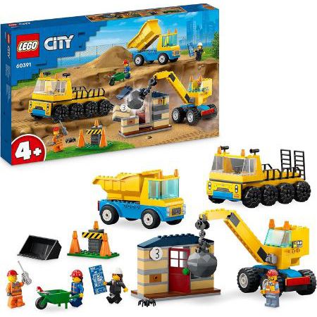 LEGO 60391 City Baufahrzeuge + Kran mit Abrissbirne für 32,99€ (statt 38€)