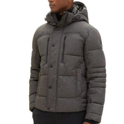 Tom Tailor Pufferjacke in Grau & Weiß für 71,99€ (statt 120€)