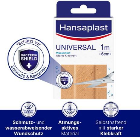 🩹 Hansaplast Universal Pflaster (1 m x 6 cm) ab 1,95€ (statt 3€)