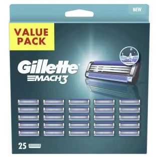 25 Gillette Mach3 Rasierklingen für 37,59€ (statt 44€)