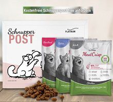 Wieder da! Platinum Katzenfutterproben kostenlos anfordern