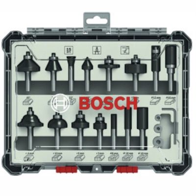 Bosch Professional 15tlg. Fräser Set für 38,99€ (statt 53€)