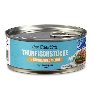 145g by Amazon Thunfischstücke in Sonnenblumenöl ab 0,88€