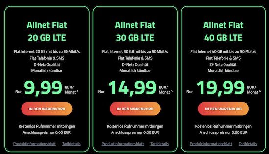 Dr. SIM: Vodafone Allnet 20GB LTE 9,99€ / 30GB 14,99€ / 40GB 19,99€ mtl.