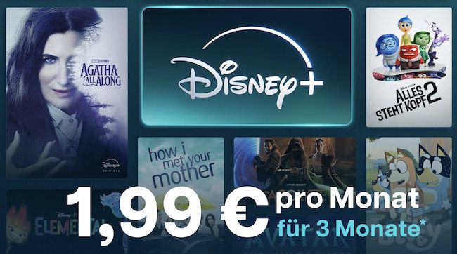 ➡️🔥 Tipp: Disney+ Standard Abo (mit Werbung) für 1,99€ mtl. statt 5,99€ mtl.