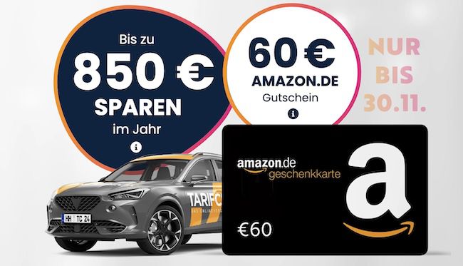 Kfz Versicherung wechseln (bis zu 850€/Jahr sparen) + Prämie: 60€ Gutschein